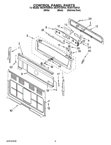 04 - Control Panel Parts parts for Whirlpool Range WERP3100PQ4 from AppliancePartsPros.com