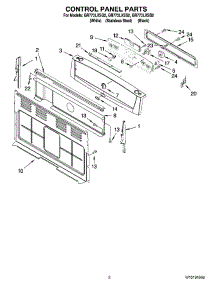 02 - Control Panel Parts parts for Whirlpool Range GR773LXSS2 from AppliancePartsPros.com