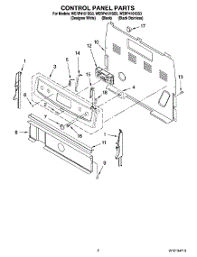02 - Control Panel Parts parts for Whirlpool Range WERP4101SQ3 from AppliancePartsPros.com