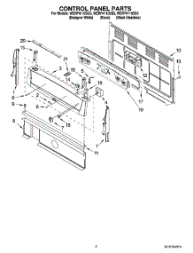 02 - Control Panel Parts parts for Whirlpool Range WERP4110SQ3 from AppliancePartsPros.com