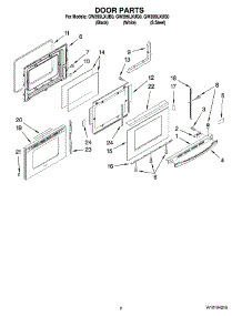 02 - Door Parts parts for Whirlpool Range GW399LXUB0 from AppliancePartsPros.com