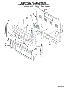 02 - Control Panel Parts parts for Whirlpool Range WERP3101SS2 from AppliancePartsPros.com