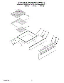 05 - Drawer And Rack Parts, Optional Parts (Not Included) parts for Whirlpool Range GW399LXUS0 from AppliancePartsPros.com