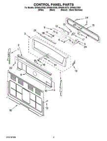 04 - Control Panel Parts parts for Whirlpool Range GR563LXST2 from AppliancePartsPros.com
