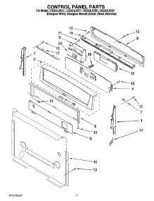 05 - Control Panel Parts parts for Whirlpool Range GS563LXST1 from AppliancePartsPros.com