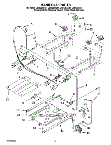 03 - Manifold Parts parts for Whirlpool Range GS563LXSS1 from AppliancePartsPros.com