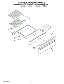 05 - Drawer And Rack Parts, Optional Parts (Not Included) parts for Whirlpool Range GW397LXUS0 from AppliancePartsPros.com