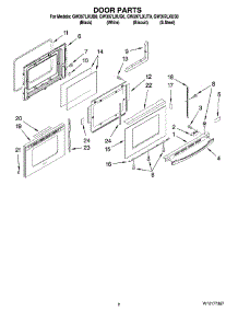 02 - Door Parts parts for Whirlpool Range GW397LXUQ0 from AppliancePartsPros.com