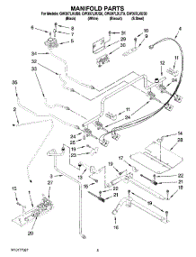 04 - Manifold Parts parts for Whirlpool Range GW397LXUQ0 from AppliancePartsPros.com