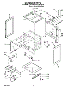 03 - Chassis Parts parts for Whirlpool Range RF111PXSQ2 from AppliancePartsPros.com
