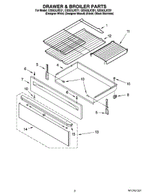 02 - Drawer & Broiler Parts parts for Whirlpool Range GS563LXSB1 from AppliancePartsPros.com