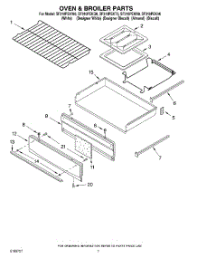 05 - Oven And Broiler parts for Whirlpool Range SF310PEKQ0 from AppliancePartsPros.com