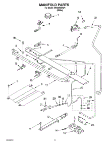 03 - Manifold Parts parts for Whirlpool Range SF302BSKW1 from AppliancePartsPros.com