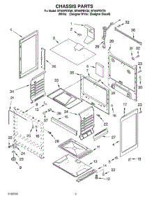 04 - Chassis parts for Whirlpool Range SF303PEKQ0 from AppliancePartsPros.com