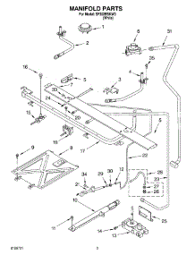 03 - Manifold parts for Whirlpool Range SF302BSKW0 from AppliancePartsPros.com