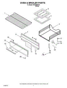 05 - Oven And Broiler parts for Whirlpool Range SF302BSKW0 from AppliancePartsPros.com