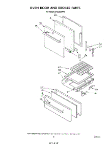05 - Oven Door And Broiler parts for Whirlpool Range SF302BSKN0 from AppliancePartsPros.com