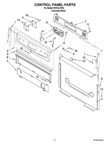 02 - Control Panel Parts parts for Whirlpool Range SF272LXTD2 from AppliancePartsPros.com