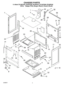 04 - Chassis parts for Whirlpool Range SF310PEKW0 from AppliancePartsPros.com