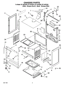 04 - Chassis Parts parts for Whirlpool Range SF114PXSW0 from AppliancePartsPros.com