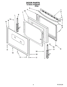 05 - Door Parts, Optional Parts (Not Included) parts for Whirlpool Range RF260BXSW2 from AppliancePartsPros.com
