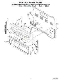 02 - Control Panel Parts parts for Whirlpool Range RF263LXTT2 from AppliancePartsPros.com