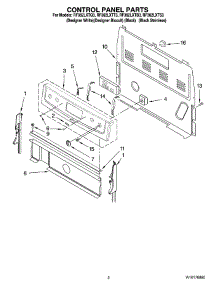 02 - Control Panel Parts parts for Whirlpool Range RF362LXTB3 from AppliancePartsPros.com