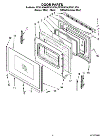 05 - Door Parts, Optional Parts parts for Whirlpool Range RF367LXSB4 from AppliancePartsPros.com