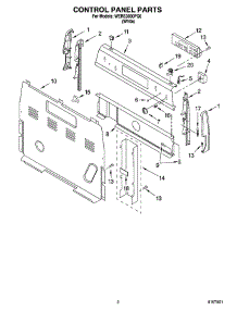 02 - Control Panel Parts parts for Whirlpool Range WERE3000PQ0 from AppliancePartsPros.com