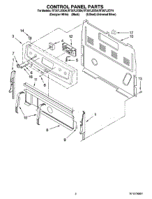 02 - Control Panel Parts parts for Whirlpool Range RF367LXSQ4 from AppliancePartsPros.com