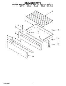 04 - Drawer Parts parts for Whirlpool Range RF265LXTY3 from AppliancePartsPros.com