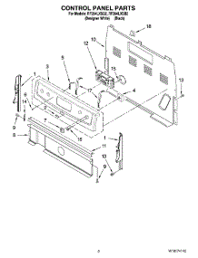 02 - Control Panel Parts parts for Whirlpool Range RF264LXSB2 from AppliancePartsPros.com