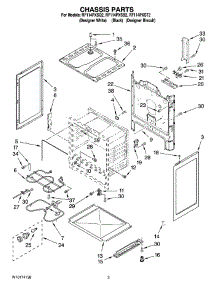 03 - Chassis Parts parts for Whirlpool Range RF114PXSQ2 from AppliancePartsPros.com