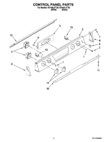 02 - Control Panel Parts parts for Whirlpool Range RS160LXTQ0 from AppliancePartsPros.com