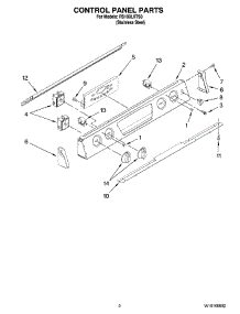 02 - Control Panel Parts parts for Whirlpool Range RS160LXTS0 from AppliancePartsPros.com