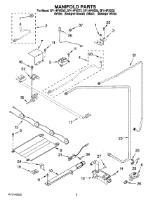 03 - Manifold Parts parts for Whirlpool Range SF114PXSB2 from AppliancePartsPros.com