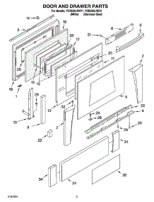 02 - Door And Drawer Parts parts for Whirlpool Range YGR556LRKP1 from AppliancePartsPros.com