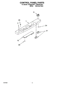 07 - Control Panel Parts, Miscellaneous Parts parts for Whirlpool Range YGR556LRKP1 from AppliancePartsPros.com