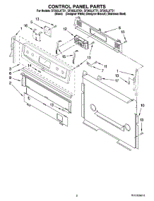 02 - Control Panel Parts parts for Whirlpool Range SF265LXTT1 from AppliancePartsPros.com