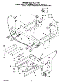 03 - Manifold Parts parts for Whirlpool Range SF265LXTS1 from AppliancePartsPros.com