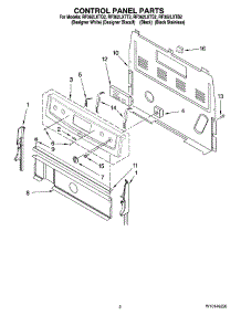 02 - Control Panel Parts parts for Whirlpool Range RF362LXTT2 from AppliancePartsPros.com