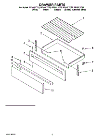 04 - Drawer Parts parts for Whirlpool Range RF265LXTT2 from AppliancePartsPros.com
