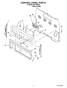 02 - Control Panel Parts parts for Whirlpool Range RF212PXSQ2 from AppliancePartsPros.com