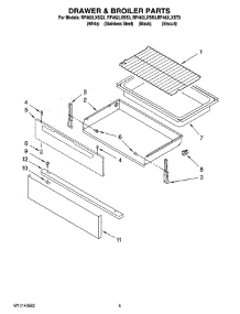 04 - Drawer & Broiler Parts parts for Whirlpool Range RF462LXST3 from AppliancePartsPros.com