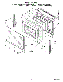 05 - Door Parts, Optional Parts parts for Whirlpool Range RF265LXTQ1 from AppliancePartsPros.com
