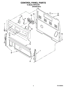 02 - Control Panel Parts parts for Whirlpool Range RF272LXTD1 from AppliancePartsPros.com