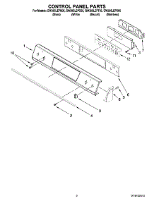 02 - Control Panel Parts parts for Whirlpool Range GW395LEPQ05 from AppliancePartsPros.com