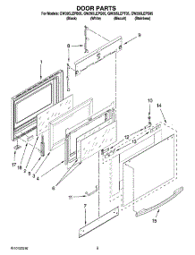 04 - Door Parts parts for Whirlpool Range GW395LEPQ05 from AppliancePartsPros.com
