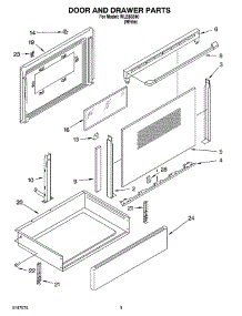 03 - Door And Drawer Parts parts for Whirlpool Range WLE83310 from AppliancePartsPros.com