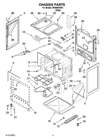 03 - Chassis Parts parts for Whirlpool Range RF260BXSW1 from AppliancePartsPros.com